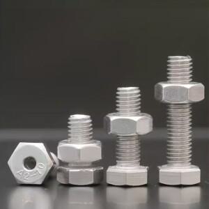 304 스테인레스 스틸 마스크 기계 스레딩 스루 홀 외부 육각  나사 M4M5M6M8M10M12-M20