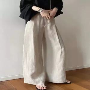 린넨 하이웨스트 일자통바지 미니멀 롱슬랙스 통팬츠 팬츠