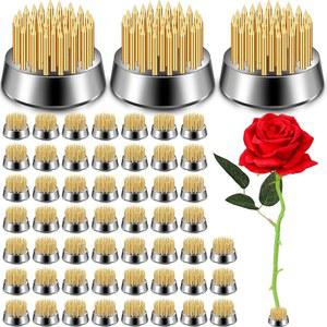 리메리 48피스 미니 원형 꽃개구리 배열용 이케바나 장식 용품 직경 23mm/0.9인치 골드