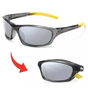 휴대용 접이식 스포츠 편광 미러 고글 선글라스 실버