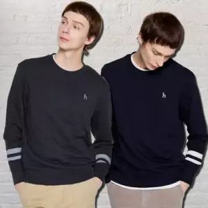 매장정품 HAZZYS 헤지스 [25FW][3컬러 택1] 남성 소매블럭 캐주얼 맨투맨티셔츠 HZTS5D344 827787