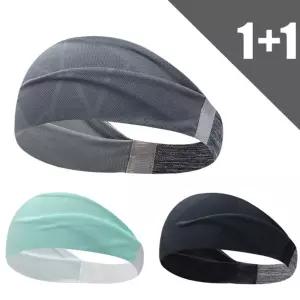 1+1 메쉬 와이드 헤어밴드 스포츠 헤드밴드 머리띠 땀
