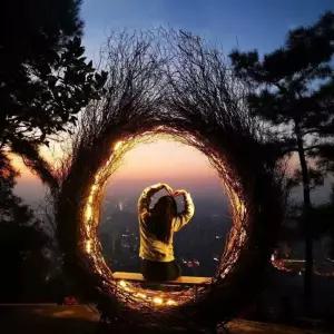 야외벤치 테라스 정원 야외 펜션 공원 2인용 벤치 철제 의자