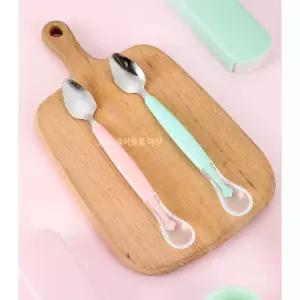 양쪽수저 과일긁는스푼 스크래치 화채스푼 숟가락 긁는