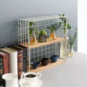 서재 책상 철제 우드 철망 소품 선반 조립선반 미니선반 앵글 랙 접이식 렉 메탈선반