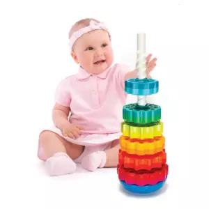 회전 원반 탑쌓기 아기 링쌓기 장난감 친구 끼우기 영아 영유아완구 완구 키즈클래스