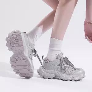 여자 캔버스화 슈즈 굽 하이탑 메쉬 에어 펀칭 BE5