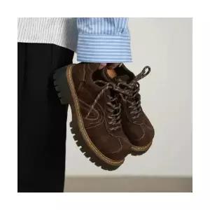 여자 캔버스화 슈즈 빈티지 빅 더비 가을 겨울 키높이 로퍼 BE4