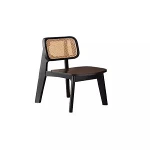 블랙라탄의자 등받이 스툴 검은색 카페 거실 커피숍