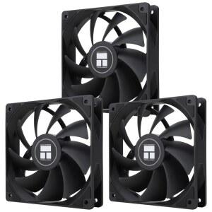 써멀라이트 TL-C12C X3 CPU 팬 120mm 케이스 쿨러 팬, S-FDB 베어링이 포함된 4핀 PWM 사일런트 컴퓨터 최대 1550RPM 냉각 3 수량
