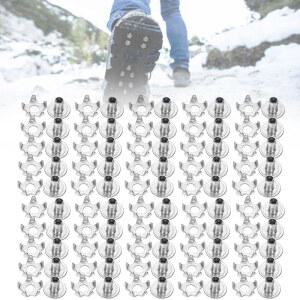 걷기, 낚시, 하이킹, 등산을 위한 눈 미끄럼 방지 크레용 스파이크 - 겨울 신발 그 클리츠 클라이밍 액세서리, 50개