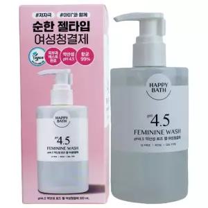 해피바스 피에이치4.5 약산성 로즈 젤 여성청결제 300ml
