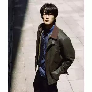 매장정품 빈폴 BEANPOLE MEN 넥배색 필드 재킷 - 카키 BC5837C03H 227395