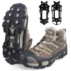 신발과 부츠를 위한 그리몬스 아이스 클리팅, 스노우 트랙션 클리팅 9 스틸 스터드 미끄럼 방지 그 스트레치온 신발 겨울 하이킹 클라이밍 얼음 낚시용