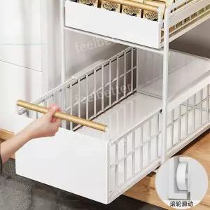 싱크대슬라이딩서랍 양념장 레일 선반 주방 정리대