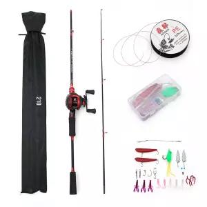 낚시릴세트 낚시기초세트 루어낚시 삼지찌 루어낚시세트 낚시고무줄세트 낚싯대블루 좌핸들루어낚시 민물낚자구 배스릴 베이트 16m 릴루어낚싯대세트 고피싱 오색합사라인 낚시세트