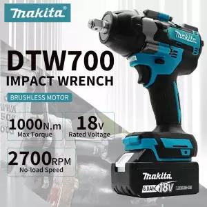 전동라쳇 충전식 임팩 드릴 Makita DTW700 18V 브러시리스 전기 렌치 무선 스크루 드라이버 대형 토크 전동