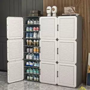 야외 플라스틱 신발장 5단 야외신발장 2줄 신발 수납함 선반