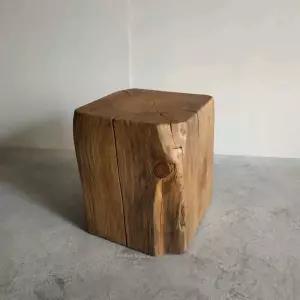 통나무 스툴 의자 다용도 원형 커피 원목 협탁 야외