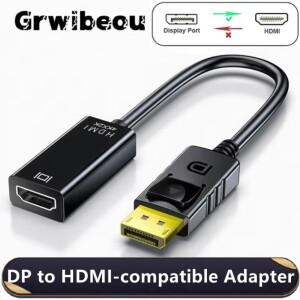 4K DP-HDMI 호환 변환기 케이블 DisplayPort 디스플레이 포트-HDMI 비디오 오디오 어댑터 케이블PC HDTV 프