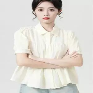 [하프클럽/알티피아]여성 러블리 가오리핏 여름 셔링 주름 셔츠 블라우스