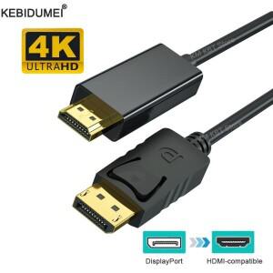 4K DisplayPort-HDMI 호환 케이블 DP 남성-남성 HDMI 비디오 오디오 케이블컴퓨터 노트북 TV 프로젝터 모니