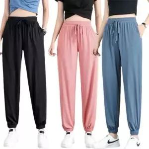 여성 여름 쿨링 조거팬츠 시원한바지 플리츠 (WFJ5AXS)