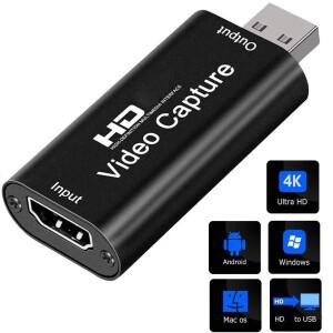4K HDMI 호환 비디오 캡처 카드 스트리밍 보드 PS4 게임 DVD 카메라 용 USB 2.0 1080P 그래버 레코더 박스