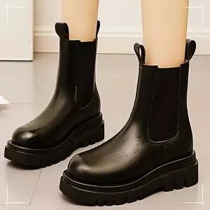 용워커 플랫폼 밴딩 키높이 하이탑워커 통굽 로우워커 첼시부츠 2WFGNZ2L3E