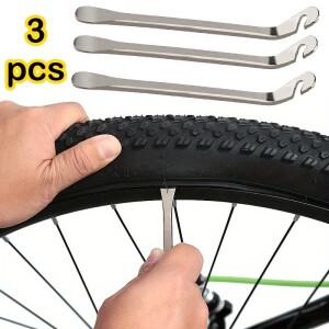 3개 자전거 타이어 레버 튜브 제거 도구 금속 MTB 로드 바이크 휠 수리 오프너 크로우 바 야외 사이클링