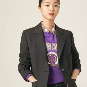 [백화점 정품] 빈폴 레이디스 울 세미오버핏 자켓 재킷 - 블랙 (BF5911C045)