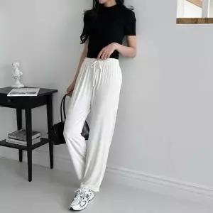 일자 배기 허리밴딩 면바지 루즈핏 배기팬츠 신상 면 (WFJPTJU)