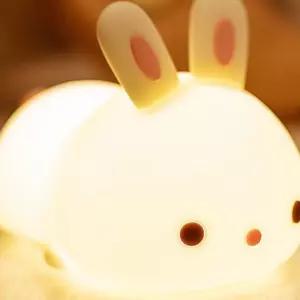 K81 말랑토끼 무선 터치 실리콘 무드등 수면 수유등