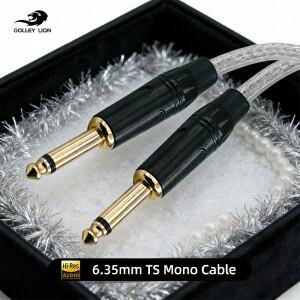 [호환품]GOLLEY LION Hi-Res 6.35mm TS 모노 케이블 일렉트릭 기타/앰프용 고해상도 오디오 전송 제공