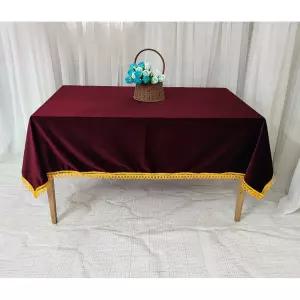 테이블보 벨벳테이블보 행사용테이블보 180cmx150cm 테이블보 6인용 4인용 식탁보 블랙 벨벳