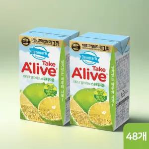 동원 덴마크 테이크 얼라이브 주스 120ml 48개 유산균 비타민 스위티 자몽