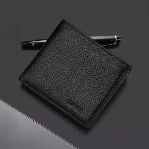 남자 반지갑 40 대 중년 선물 지퍼있는 비건 레더 중지갑 2컬러 남성반 지갑반 40대