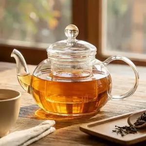 유리 주전자 다관 650ml 홍차 다기 티포트 찻포트 유리팟 티팟 메이커 우리기 우림 찻주전자