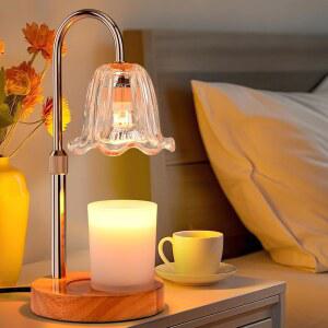 GOIUEDBZ 캔들 워머 램프 전기 타이머 가능한 워밍 높이 조절 버너 병 향이 를 녹이지 않음 모든 홈 데코