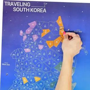 여행지도 바이소품 커플 지도 전국 관광 국내 여행 대한민국