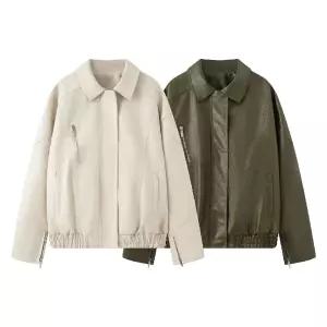 여자재킷 가죽 추동 빈티지 캐주얼 라이크 점퍼 원템4