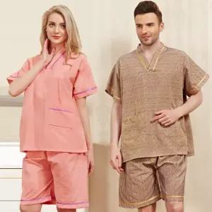 찜질복 가마옷 반팔 사우나복 상하의 단체 찜질방옷