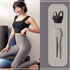 여자 보라 브라탑 검정 신축성좋은 레깅스 타이츠 신축성팬츠 묶음 ZWDD9F7F