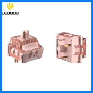 LEOBOG 무소음 스위치 기계식 키보드 리니어 스위치 5핀 프리루브드 POM 커스텀 저소음 코튼 캔디 MX 스위