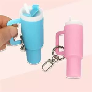 가방 퍼플 U키링 파스텔톤 립밤 빨대 립밤케이스키링 텀블러 키링 케이스