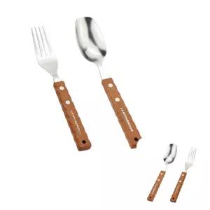 뮤 스푼포크세트 우드핸들 양식수저 숟가락 캠핑커트러리 피크닉 스텐
