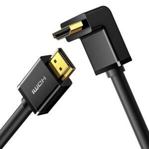 UGREEN HDMI 케이블 직각 4K 90도 코드 고속 다운 앵글 케이블 4K 60Hz HD 3D 1080P ARC 노트북 모니터 닌텐도 스위치 Xbox PS5 PC TV 3FT 지원