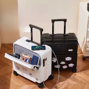 전면개방 기내용 캐리어 충전 20 핸드폰 기내