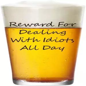 하루 종일 바보들을 상대한 CASUVEA 보상 맥주잔 남자 상사 동료를 위한 재미있는 선물 남편 형제 동급생