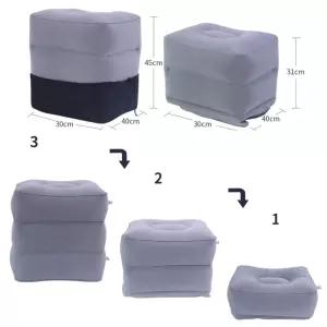 캠핑 여행용 3단 에어 풋 스툴 발 쿠션 받침대 M10830 기내용발 받침 차량용발 사무실 자동차